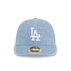 Los Angeles Dodgers Hand Stitched Chambray Low Profile 59FIFTY Fitted Hat