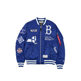 Alpha Industries x Brooklyn Dodgers Cooperstown Blue MA-1 Bomber Jacket