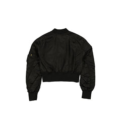 Alpha Industries x Brooklyn Dodgers Cooperstown Black and Gold Women's Cropped L-2B Bomber Jacket