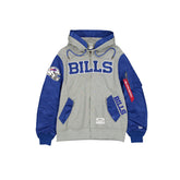 Alpha Industries x Buffalo Bills Gray MA-1 Full Zip Fleece Jacket