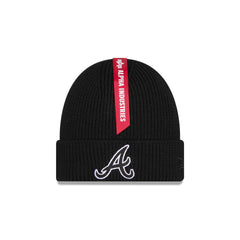 Alpha Industries x Atlanta Braves Black Cuff Knit Hat