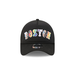 Boston Red Sox Rainbow Wordmark 9FORTY A-Frame Trucker Hat