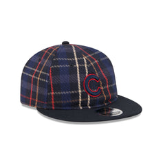 Chicago Cubs Grunge Plaid Retro Crown 9FIFTY Adjustable Hat