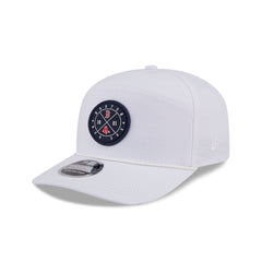 Boston Red Sox Circle Logo White Split Panel 9SEVENTY Stretch-Snap Hat