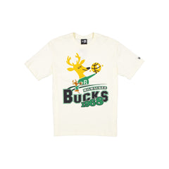Milwaukee Bucks Retro Chrome White T-Shirt
