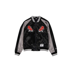 Brooklyn Nets Women's Floral Satin Varsity Jacket