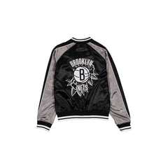 Brooklyn Nets Women's Floral Satin Varsity Jacket