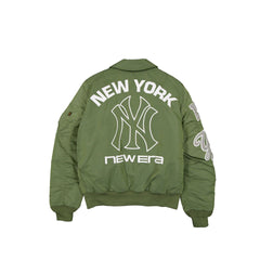 Alpha Industries x New York Yankees Sage Green MA-1 Flight Jacket
