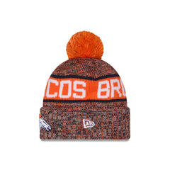 Denver Broncos Tri Color Pom Knit Hat