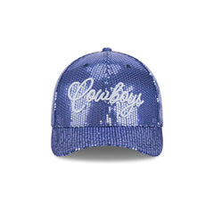 Dallas Cowboys Sequin Script Women's 9FORTY M-Crown Snapback Hat