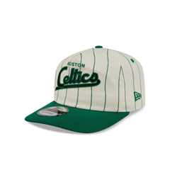 Boston Celtics Chrome White Pinstripe 19TWENTY Snapback Hat