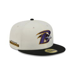 Baltimore Ravens Deceptor Chrome White 59FIFTY Fitted Hat