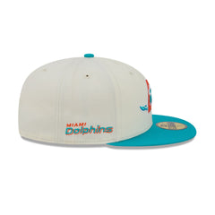 Miami Dolphins Deceptor Chrome White 59FIFTY Fitted Hat