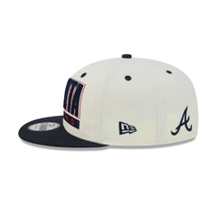 Atlanta Braves Classic Stacked Chrome 9FIFTY Snapback Hat