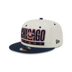 Chicago Bears Classic Stacked Chrome 9FIFTY Snapback Hat