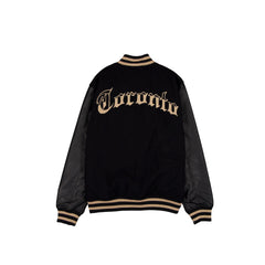 Toronto Blue Jays Gothic Lettering Black Wool Varsity Jacket