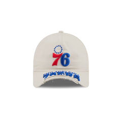 Philadelphia 76ers Stone 9FORTY A-Frame Unstructured Cut-Off Visor Snapback Hat