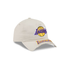 Los Angeles Lakers Stone 9FORTY A-Frame Unstructured Cut-Off Visor Snapback Hat
