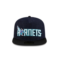 Charlotte Hornets Navy Denim 59FIFTY A-Frame Fitted Hat
