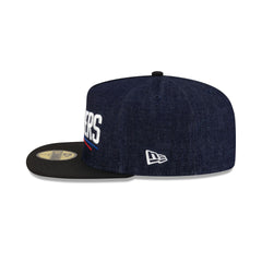 Los Angeles Clippers Navy Denim 59FIFTY A-Frame Fitted Hat