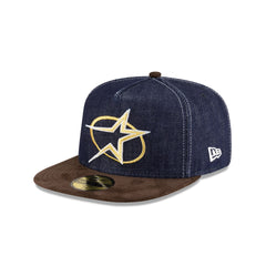 Houston Astros Houston Pack Denim Alternate Cooperstown Logo 59FIFTY A-Frame Fitted Hat