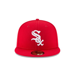 Chicago White Sox Scarlet Basic 59FIFTY Fitted Hat