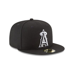 Los Angeles Angels Black and White Basic 59FIFTY Fitted Hat