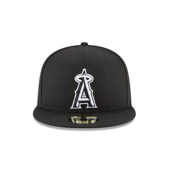 Los Angeles Angels Black and White Basic 59FIFTY Fitted Hat