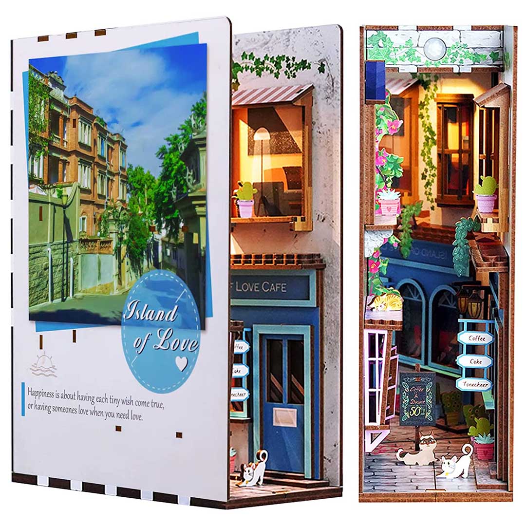 Island of Love 3D Wooden Book Nook
