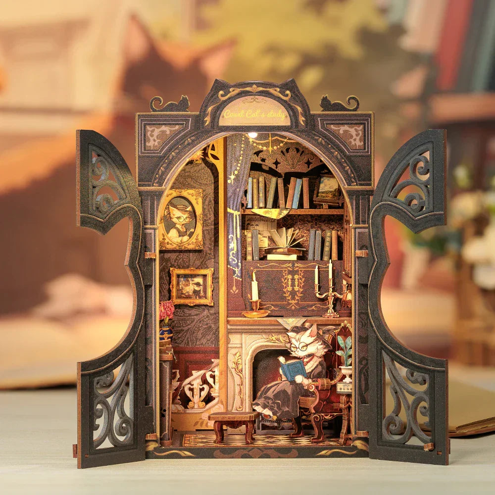 Count Cat’s Study – DIY Book Nook Kit