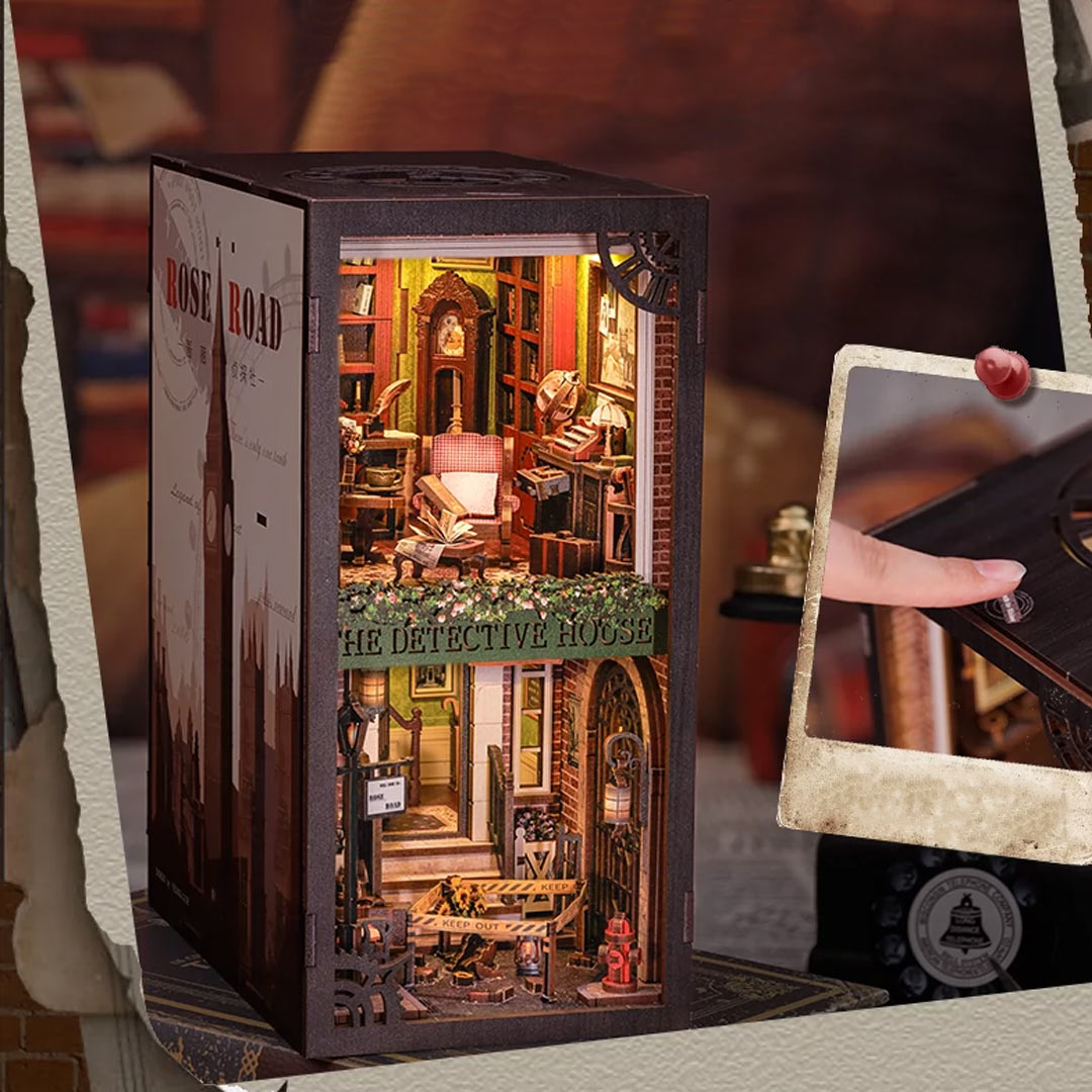 Rose Detective Agency DIY Book Nook Shelf Insert