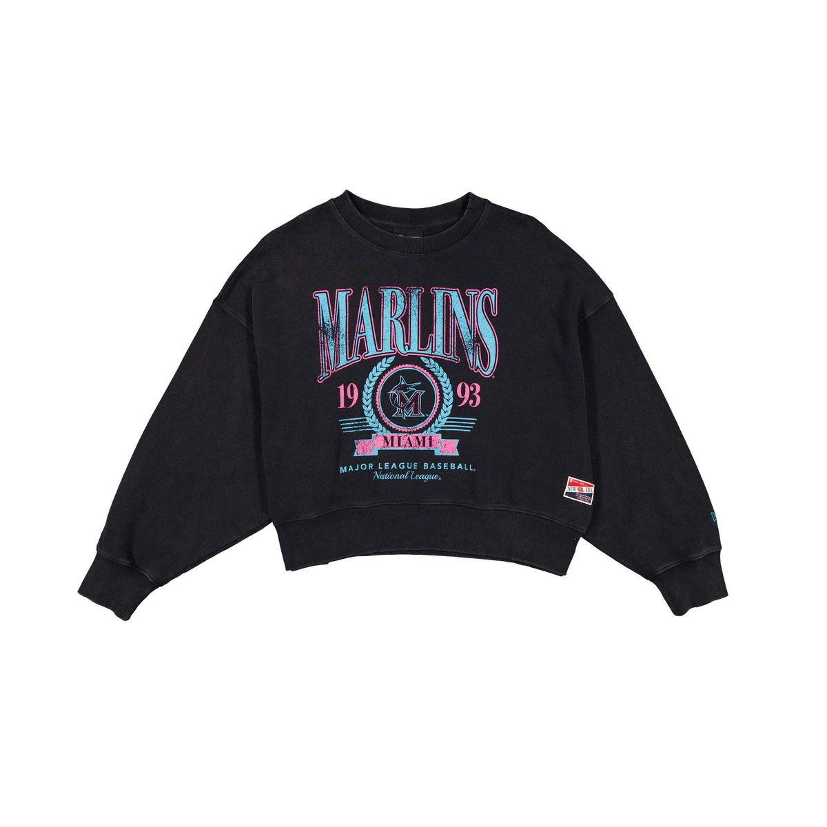Miami Marlins City Connect Women's Distressed Crewneck