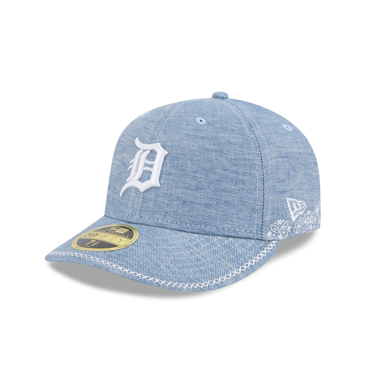 Detroit Tigers Hand Stitched Chambray Low Profile 59FIFTY Fitted Hat