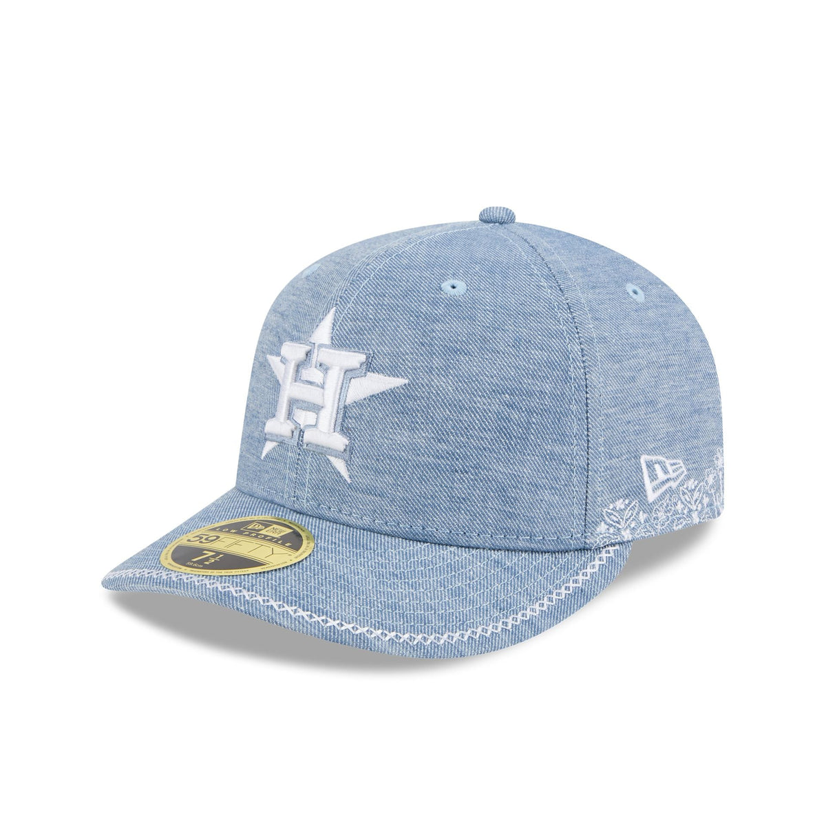 Houston Astros Hand Stitched Chambray Low Profile 59FIFTY Fitted Hat
