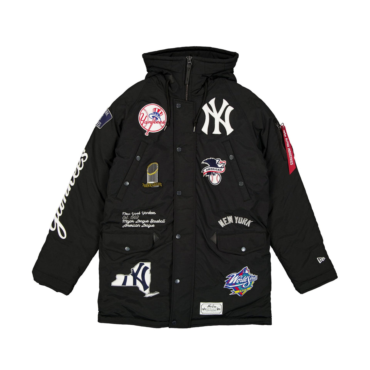 Alpha Industries x New York Yankees Black N-3B Parka Jacket