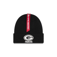 Alpha Industries x Green Bay Packers Black Cuff Knit Hat