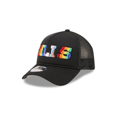 Buffalo Bills Rainbow Wordmark 9FORTY A-Frame Trucker Hat