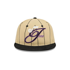 Utah Jazz Pinstripe Script Retro Crown 9FIFTY Adjustable Hat