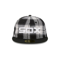 Chicago White Sox Grunge Plaid Retro Crown 59FIFTY Fitted Hat
