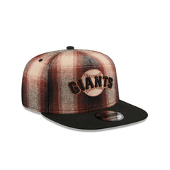 San Francisco Giants Grunge Plaid 9FIFTY A-Frame Adjustable Hat