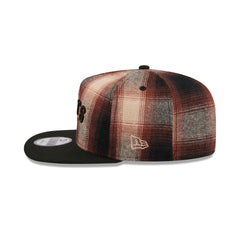 San Francisco Giants Grunge Plaid 9FIFTY A-Frame Adjustable Hat