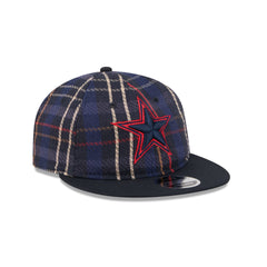 Dallas Cowboys Grunge Plaid Retro Crown 9FIFTY Adjustable Hat