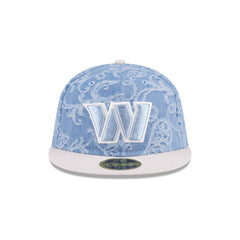 Just Caps Jacquard Denim Washington Commanders Retro Crown 59FIFTY Fitted Hat