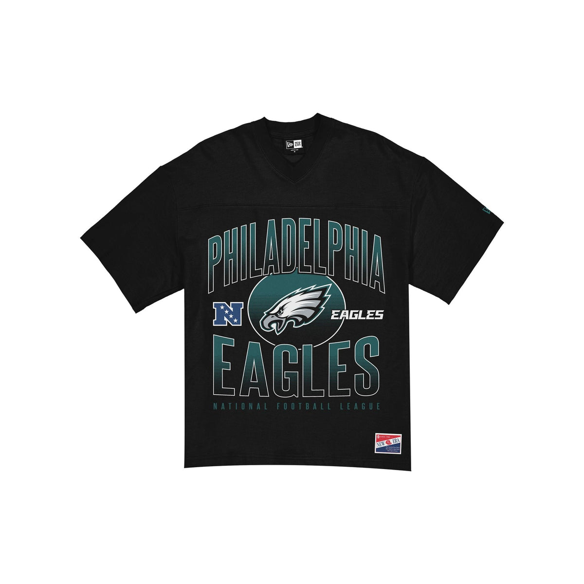 Philadelphia Eagles Throwback Black Boxy T-Shirt