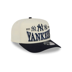 New York Yankees Three Hit Chrome White 9FIFTY A-Frame Snapback Hat