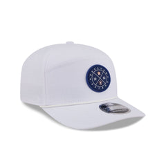 Houston Astros Circle Logo White Split Panel 9SEVENTY Stretch-Snap Hat
