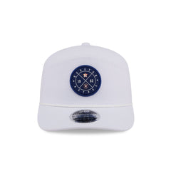 Houston Astros Circle Logo White Split Panel 9SEVENTY Stretch-Snap Hat