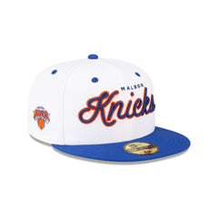 Malbon x New York Knicks White 59FIFTY Fitted Hat
