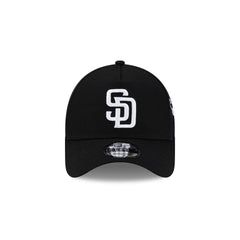 San Diego Padres Side Script Black 9FORTY A-Frame Trucker Hat
