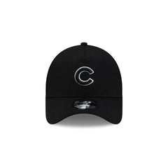 Chicago Cubs Side Script Black 9FORTY A-Frame Trucker Hat